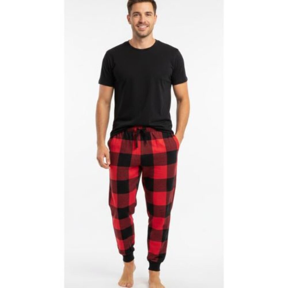 Old Navy Match With Family Red and Black Plaid Jogger Lounge Pants